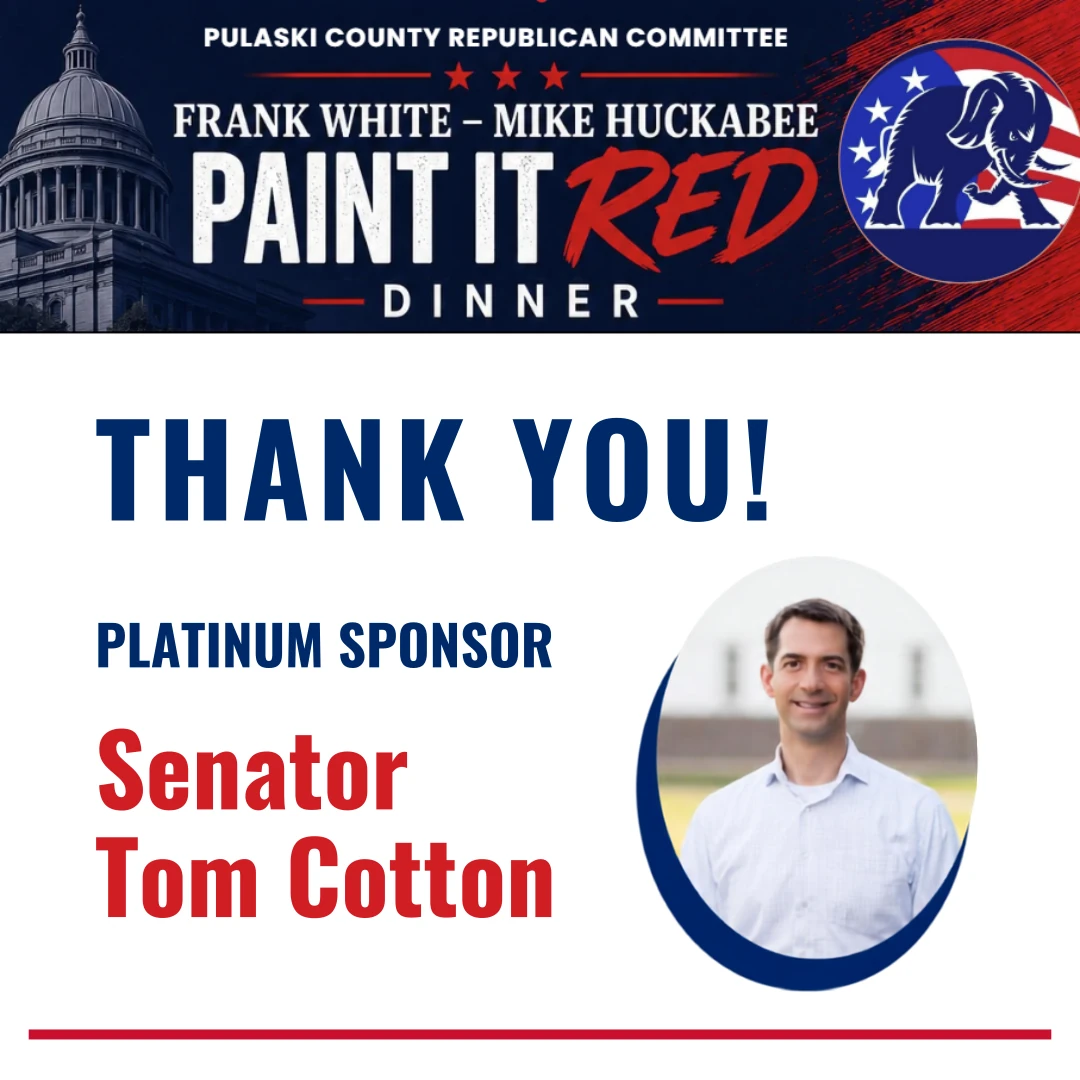 Thank you Cotton for Senate , Platinum Sponsor of the Paint It Red Dinner
